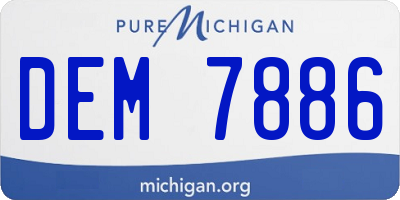 MI license plate DEM7886