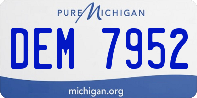 MI license plate DEM7952