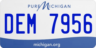 MI license plate DEM7956