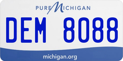 MI license plate DEM8088