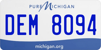 MI license plate DEM8094