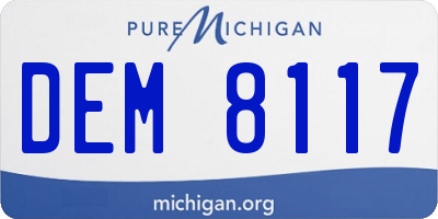 MI license plate DEM8117