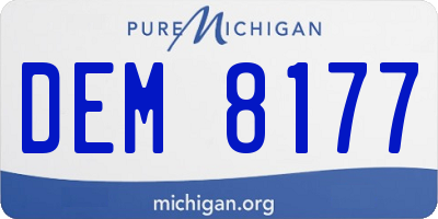 MI license plate DEM8177