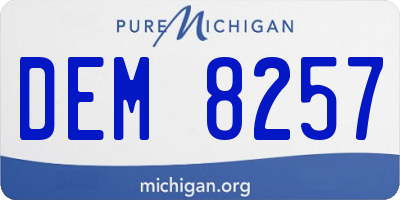 MI license plate DEM8257