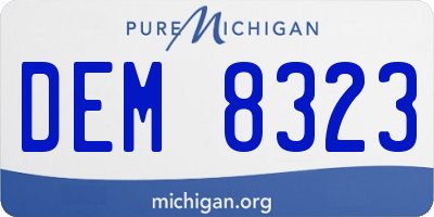 MI license plate DEM8323
