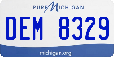 MI license plate DEM8329