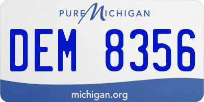 MI license plate DEM8356