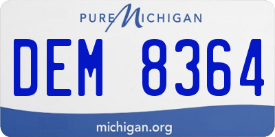 MI license plate DEM8364