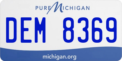 MI license plate DEM8369