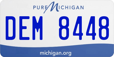 MI license plate DEM8448