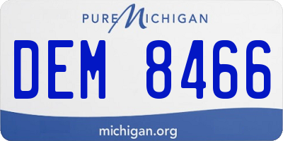 MI license plate DEM8466