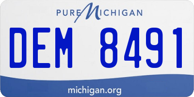 MI license plate DEM8491