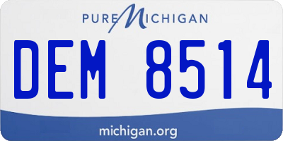MI license plate DEM8514