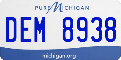MI license plate DEM8938