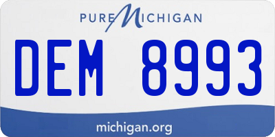 MI license plate DEM8993