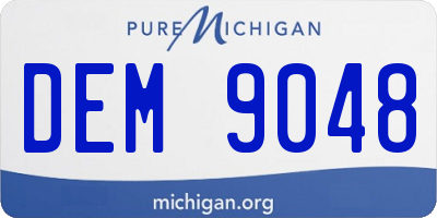 MI license plate DEM9048