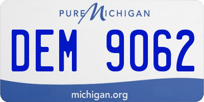 MI license plate DEM9062