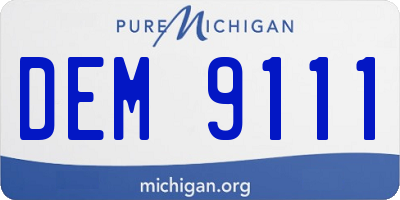 MI license plate DEM9111
