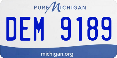 MI license plate DEM9189