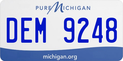MI license plate DEM9248