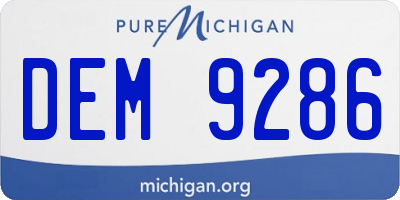 MI license plate DEM9286