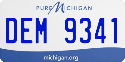 MI license plate DEM9341