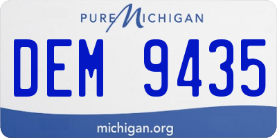 MI license plate DEM9435