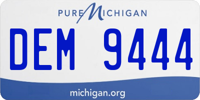 MI license plate DEM9444