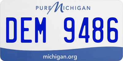 MI license plate DEM9486