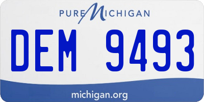 MI license plate DEM9493