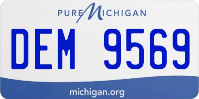 MI license plate DEM9569