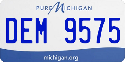 MI license plate DEM9575
