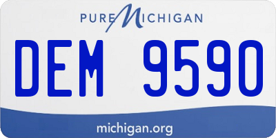 MI license plate DEM9590