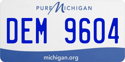 MI license plate DEM9604