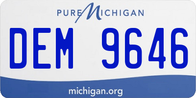 MI license plate DEM9646