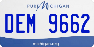 MI license plate DEM9662