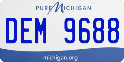 MI license plate DEM9688