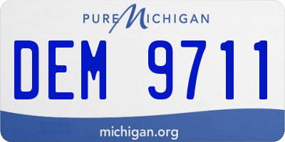 MI license plate DEM9711