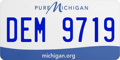 MI license plate DEM9719