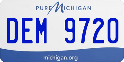 MI license plate DEM9720