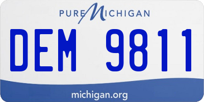 MI license plate DEM9811