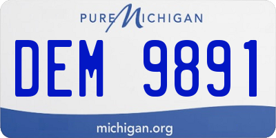 MI license plate DEM9891