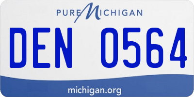MI license plate DEN0564