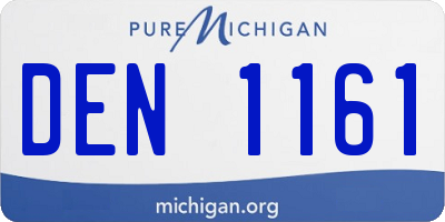 MI license plate DEN1161