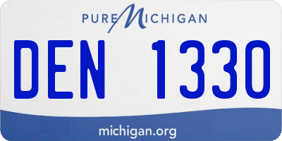 MI license plate DEN1330