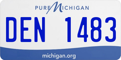 MI license plate DEN1483