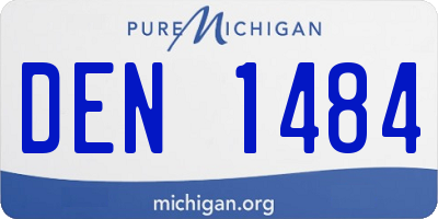 MI license plate DEN1484