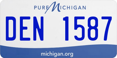 MI license plate DEN1587