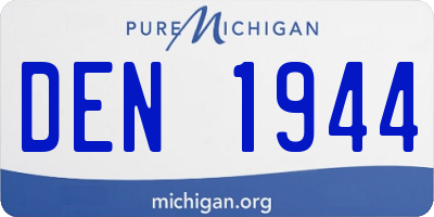 MI license plate DEN1944
