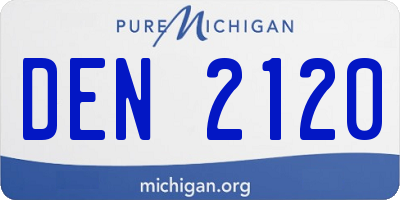 MI license plate DEN2120